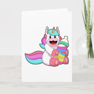 Unicorn with Baby bottle.PNG Card