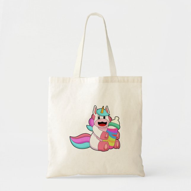 Unicorn with Baby bottle.PNG Tote Bag (Front)