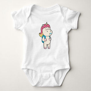 Unicorn with Backback & Chewing gum Baby Bodysuit