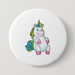 Unicorn with big Belly 7.5 Cm Round Badge