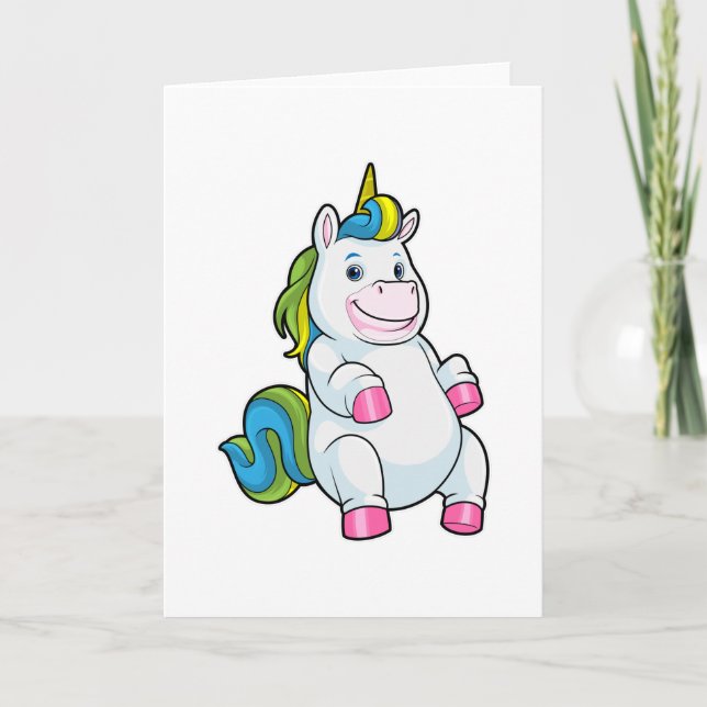 Unicorn with big Belly Card (Front)