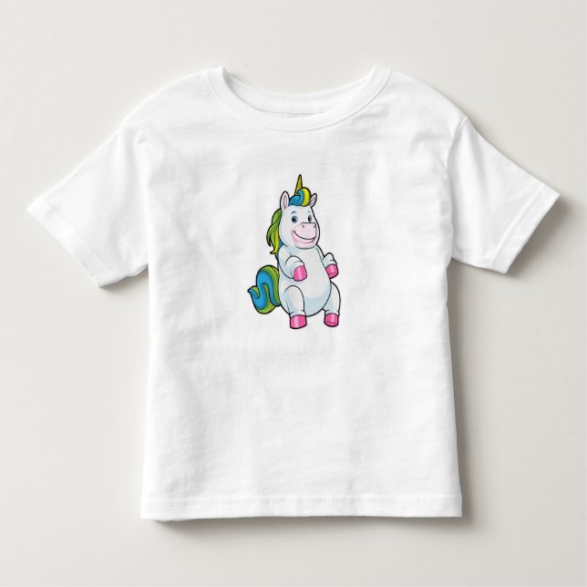 Unicorn with big Belly Toddler T-Shirt (Front)