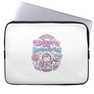Unicorn with Boundaries Charming Apparel Graphic_1 Laptop Sleeve
