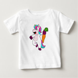 Unicorn with Carrot Baby T-Shirt
