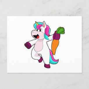 Unicorn with Carrot Postcard