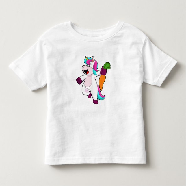 Unicorn with Carrot Toddler T-Shirt (Front)