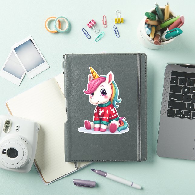 Unicorn with Christmas Sweater Unicorn Girls Chris (iPad Cover)