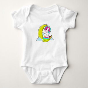 Unicorn with Clouds & Moon Baby Bodysuit