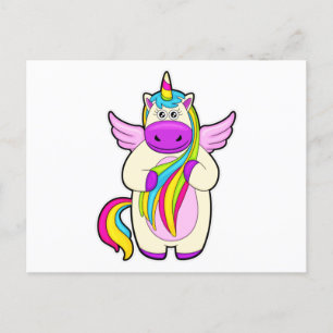 Unicorn with colourful Hairs Postcard