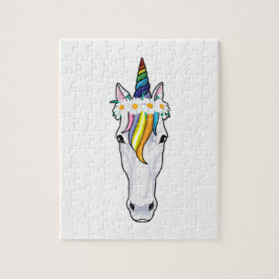 Unicorn with Flowers Jigsaw Puzzle