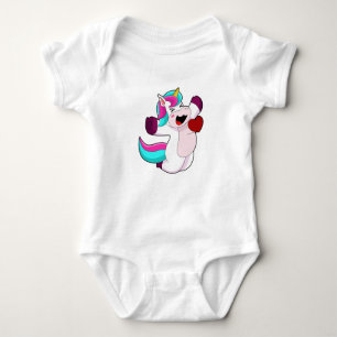 Unicorn with Heart Baby Bodysuit