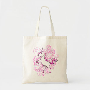 Unicorn with Heart Henna Background Bag