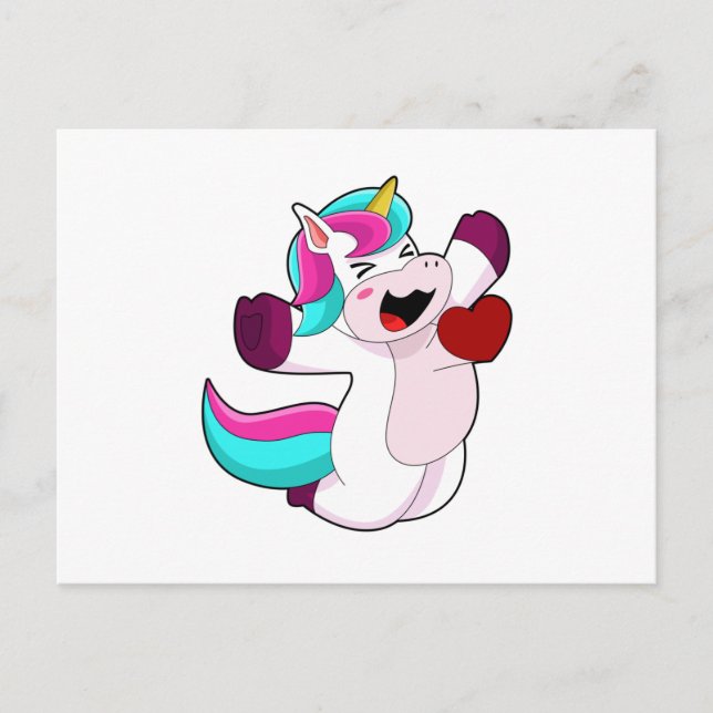 Unicorn with Heart Postcard (Front)
