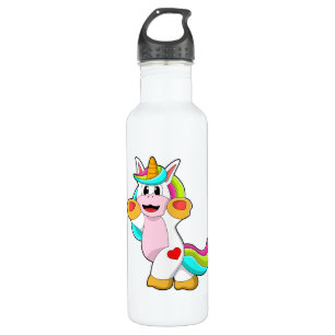 Unicorn with Heart Tattoo 710 Ml Water Bottle