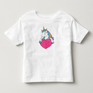 Unicorn with Heart Toddler T-Shirt
