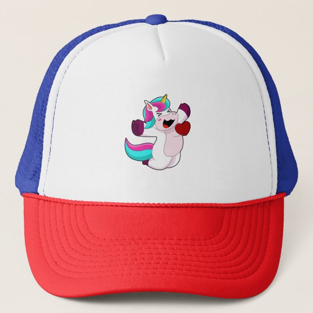 Unicorn with Heart Trucker Hat (Front)