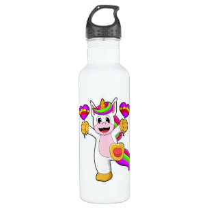 Unicorn with Hearts 710 Ml Water Bottle