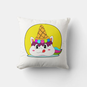 Unicorn with Ice cream cone Cushion