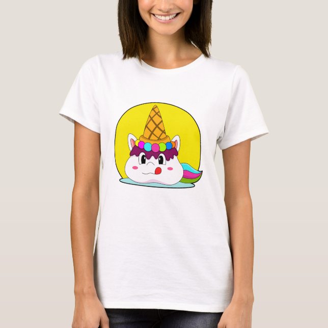 Unicorn with Ice cream cone T-Shirt (Front)
