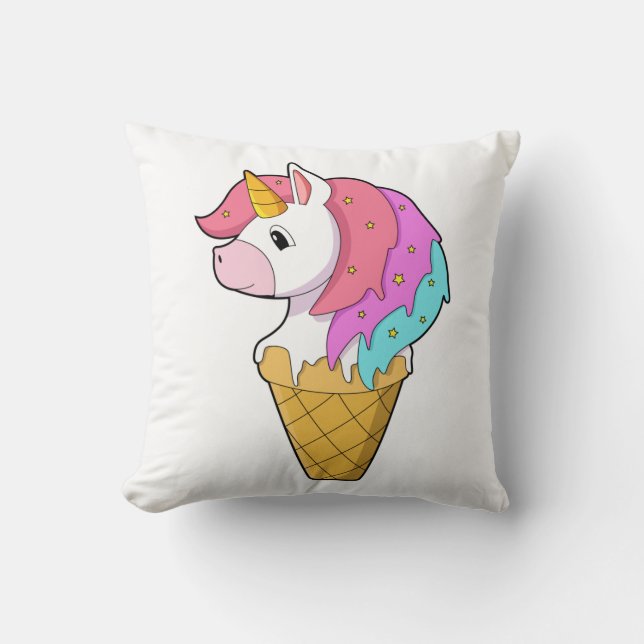 Unicorn with Ice cream Cushion (Front)