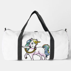 Unicorn With Knife Girls Women T-Shirt Duffle Bag