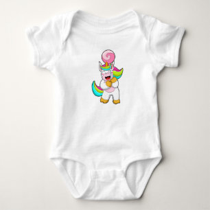 Unicorn with Lollipop Baby Bodysuit