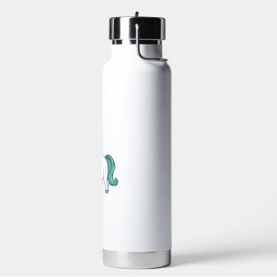 Unicorn With Petrol Mane Cute Funny Unicorn Design Water Bottle