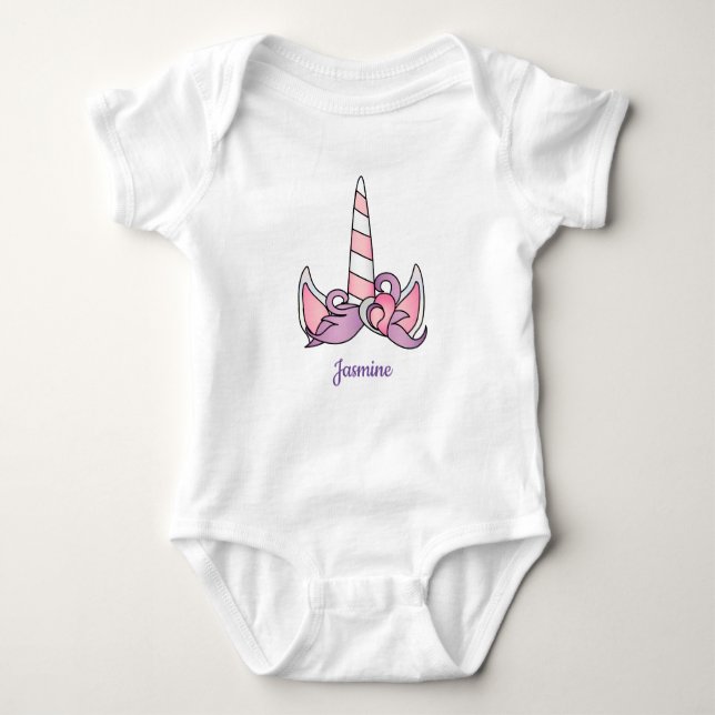Unicorn  with Pony Face Baby Shirt (Front)