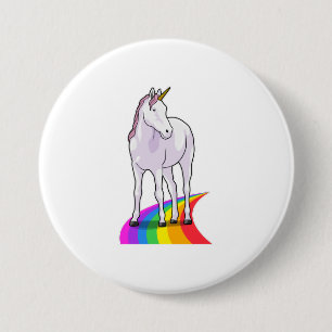 Unicorn with Rainbow 7.5 Cm Round Badge
