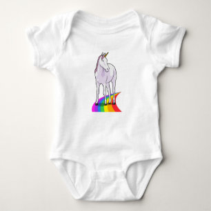 Unicorn with Rainbow Baby Bodysuit
