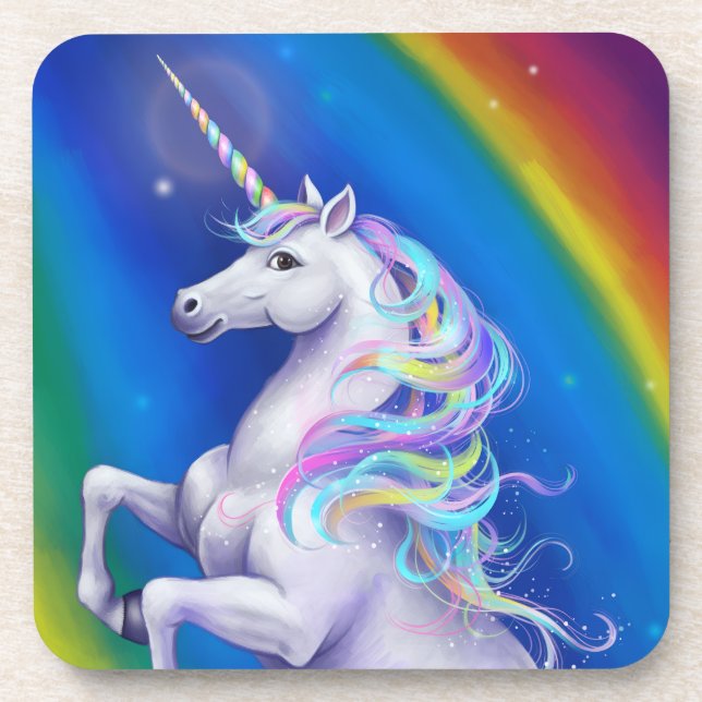 Unicorn with Rainbow Coaster (Front)