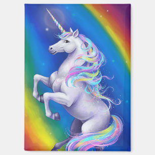 Unicorn with Rainbow Magnet
