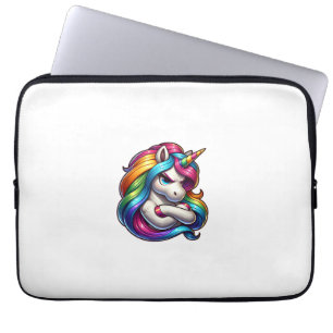 Unicorn With Rainbow Mane Art Tank Top Laptop Sleeve