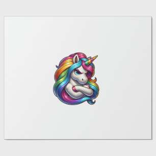Unicorn With Rainbow Mane Art Tank Top Wrapping Paper