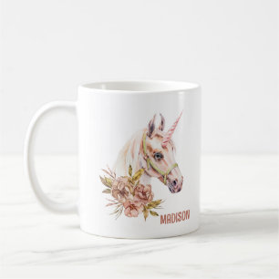 Unicorn With Roses  Coffee Mug