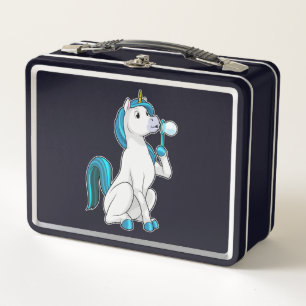 Unicorn with Soap bubbles Metal Lunch Box