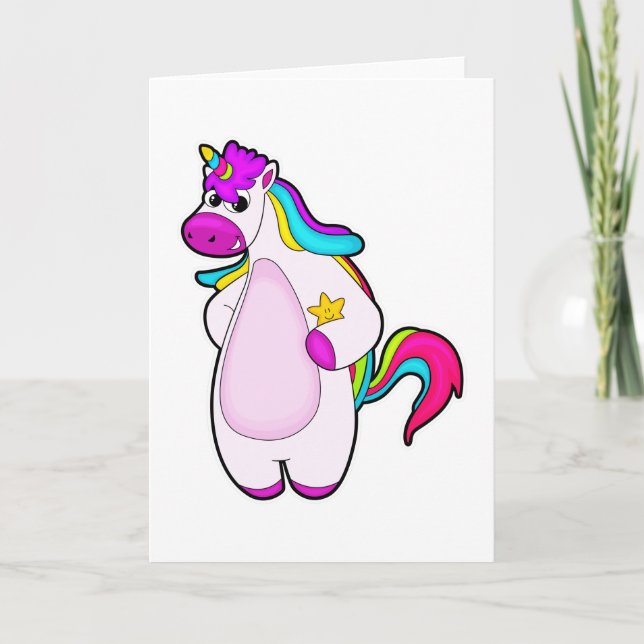 Unicorn with Star Card (Front)