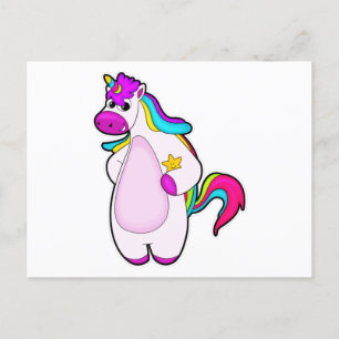 Unicorn with Star Postcard