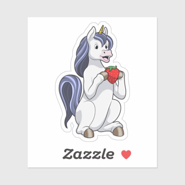 Unicorn with Strawberry Fruit (Sheet)