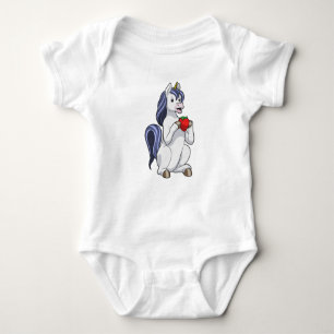Unicorn with Strawberry Fruit Baby Bodysuit