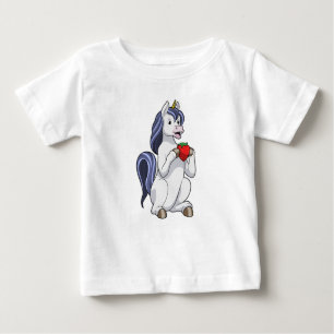 Unicorn with Strawberry Fruit Baby T-Shirt