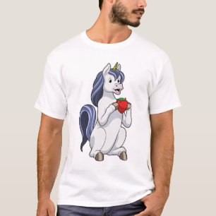 Unicorn with Strawberry Fruit T-Shirt