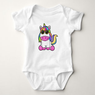 Unicorn with Sunglasses Baby Bodysuit