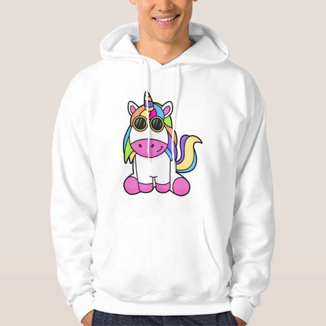 Unicorn with Sunglasses Hoodie (Front)