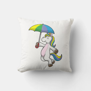 Unicorn with Umbrella Cushion