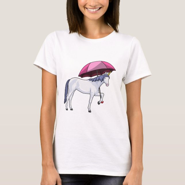 Unicorn with Umbrella T-Shirt (Front)