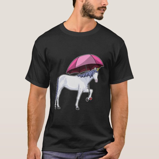 Unicorn with Umbrella T-Shirt (Front)