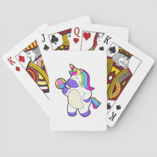 Unicorn with Volleyball Playing Cards