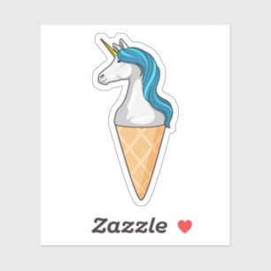 Unicorn with Waffle ice cream