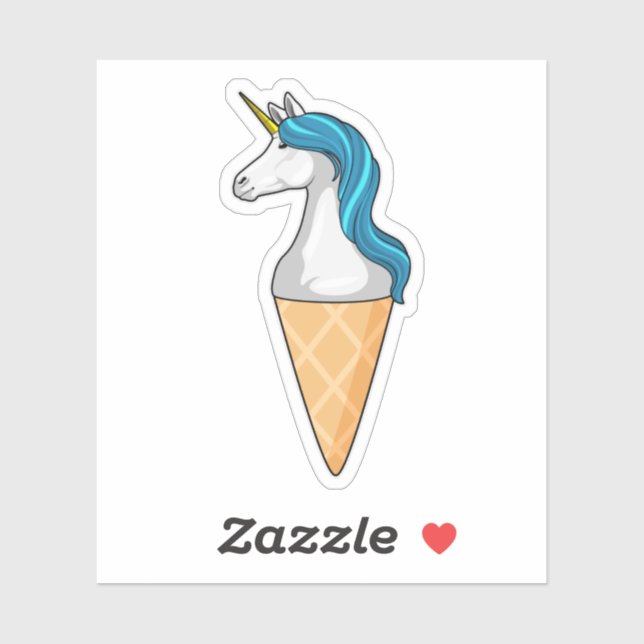 Unicorn with Waffle ice cream (Sheet)